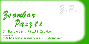 zsombor paszti business card