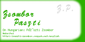 zsombor paszti business card